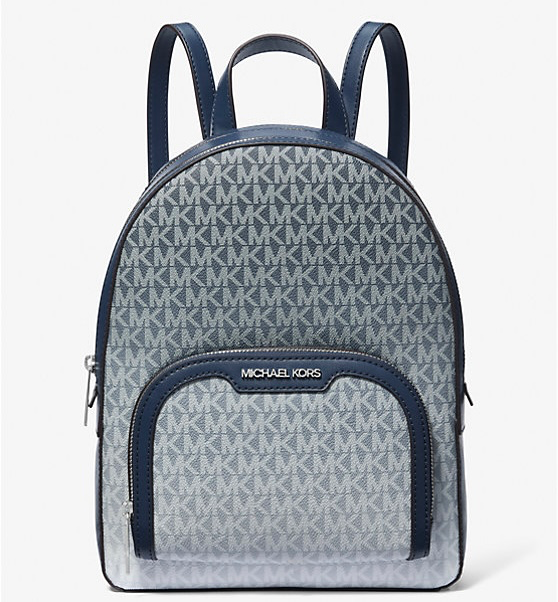 MK Jaycee Medium Ombré Signature Logo Backpack (Navy)