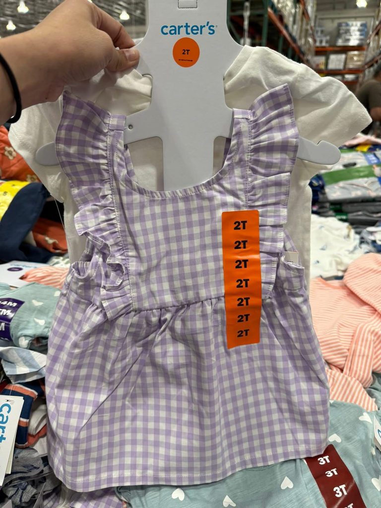 Carters Kids 3pcs (Girls(White/Purple), 3)