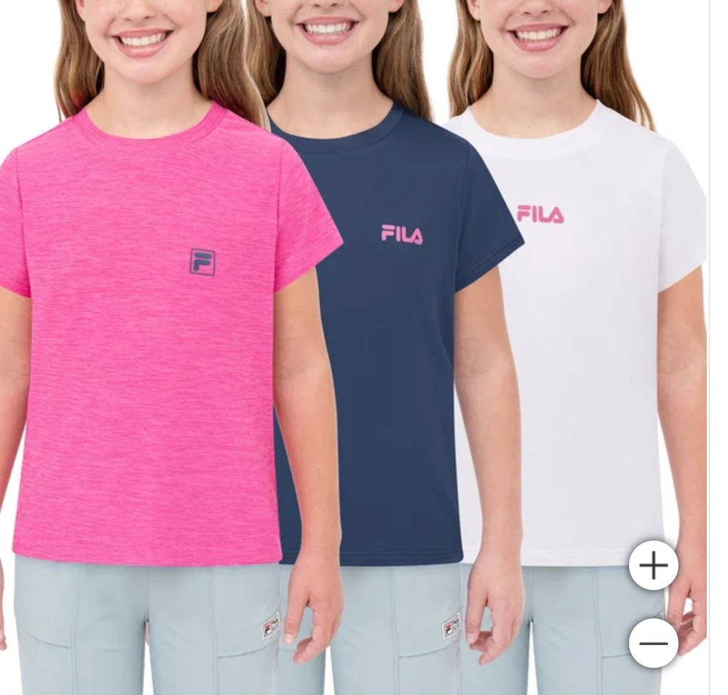 Fila 3PK Tshirt Kids (Girl (Pink Set), S (6))