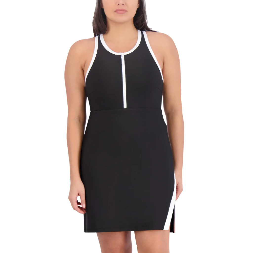 SAGE Collective Women's Active Dress with Inner Short (Black, XS)