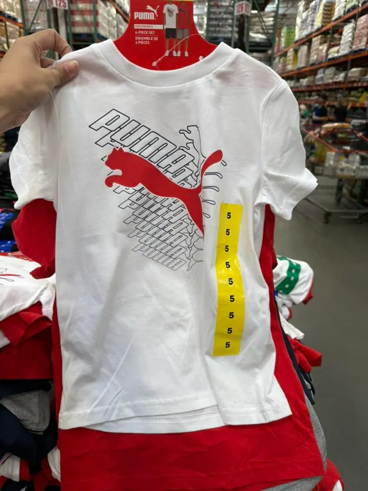 Puma Kids 4pcs Set (Boys(White/Red), 2)