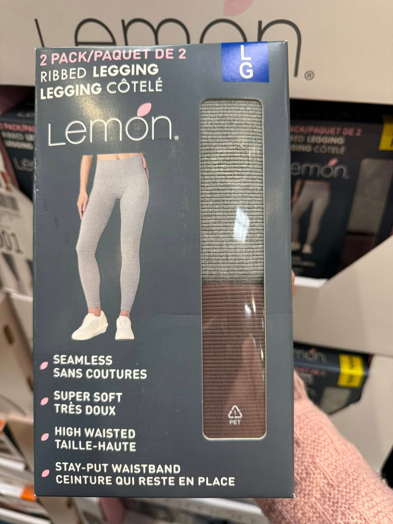 Lemon Ribbed Legging 2pack