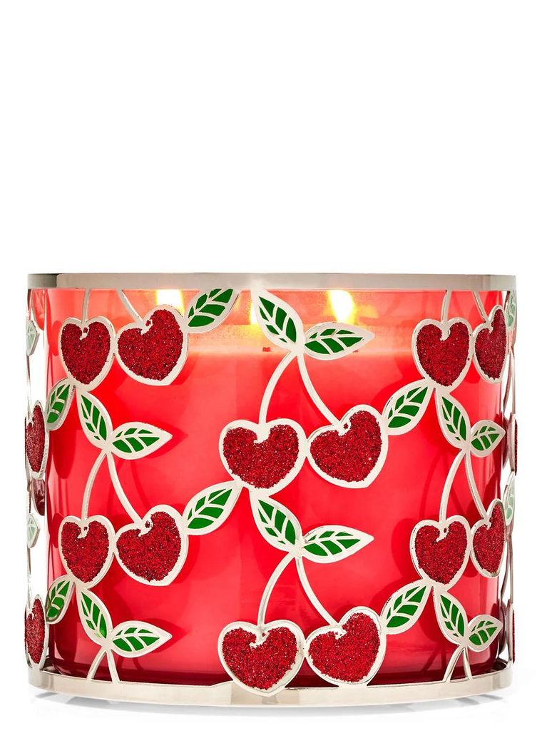 Cherry Hearts Candle Holder
