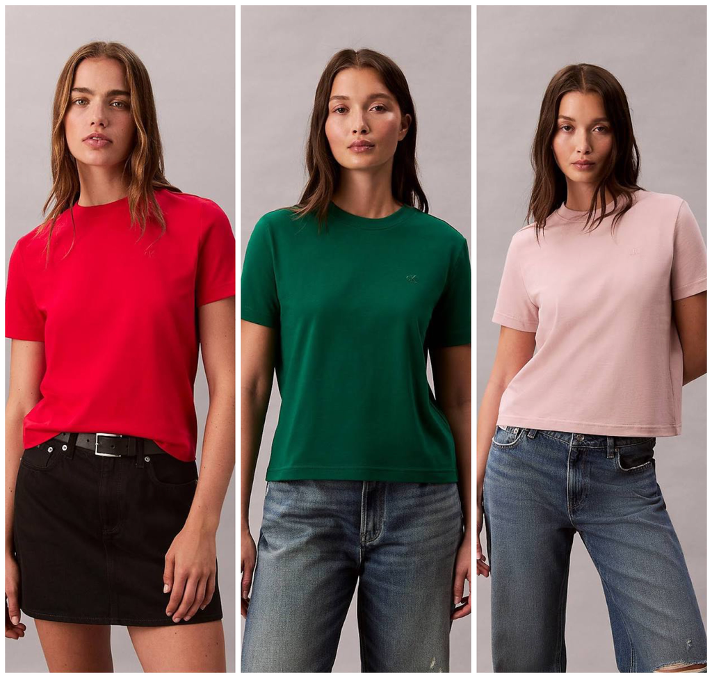 Calvin Klein Women Small Logo Tees (ONHAND) (Black, XS)