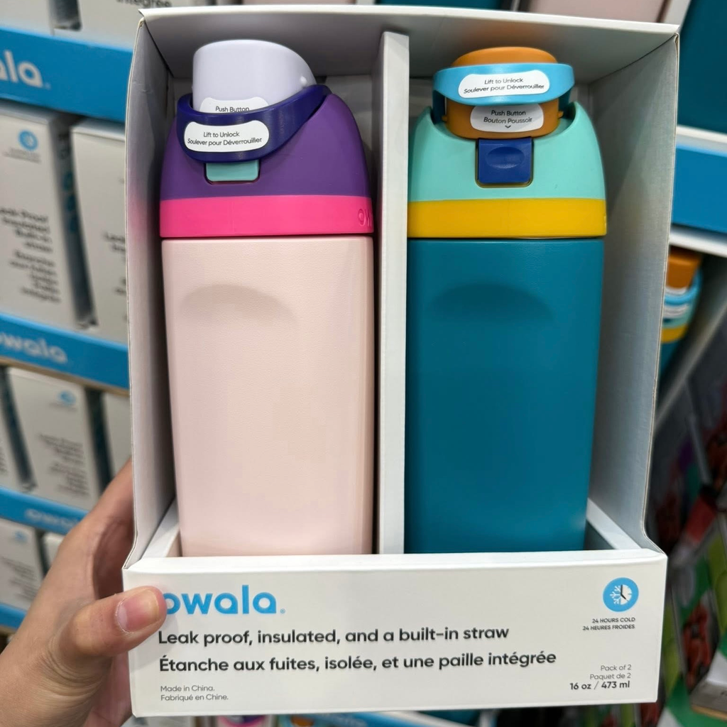Owala 16oz (2pcs set) (Light Pink/Purple/Teal)
