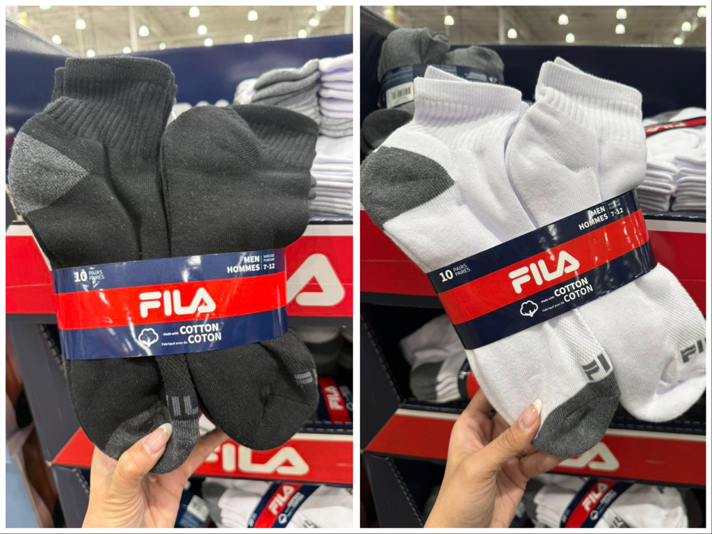 Fila Men's Cotton Socks (10pk) (Black/Blue)