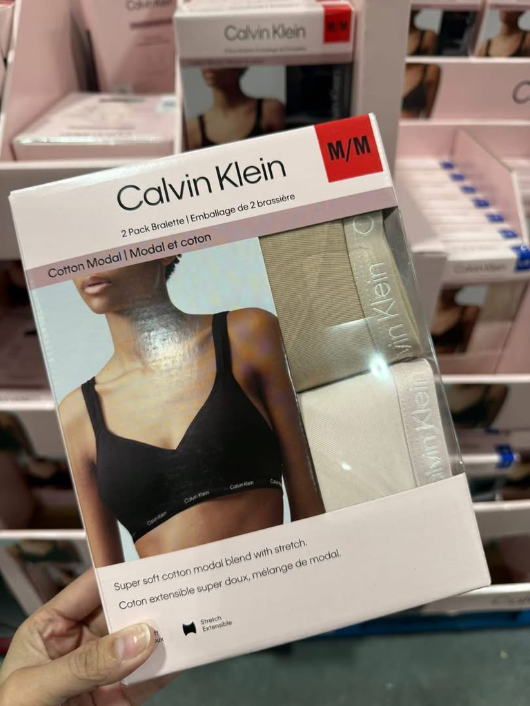 Calvin Klein Women's Seamless Bralette, 2-pack  (Skintone, Medium)